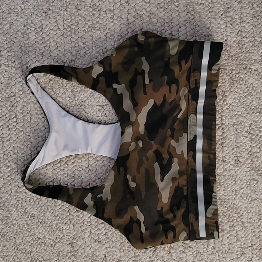 Zyia Green Camo Reflective Bra